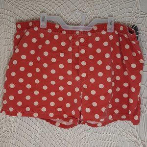 XL Abercrombie Red Polka Dot PJ Shorts